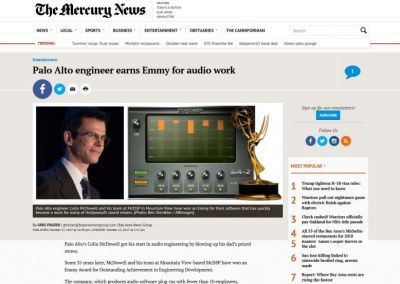 The Mercury News: Palo Alto engineer earns Emmy for audio work